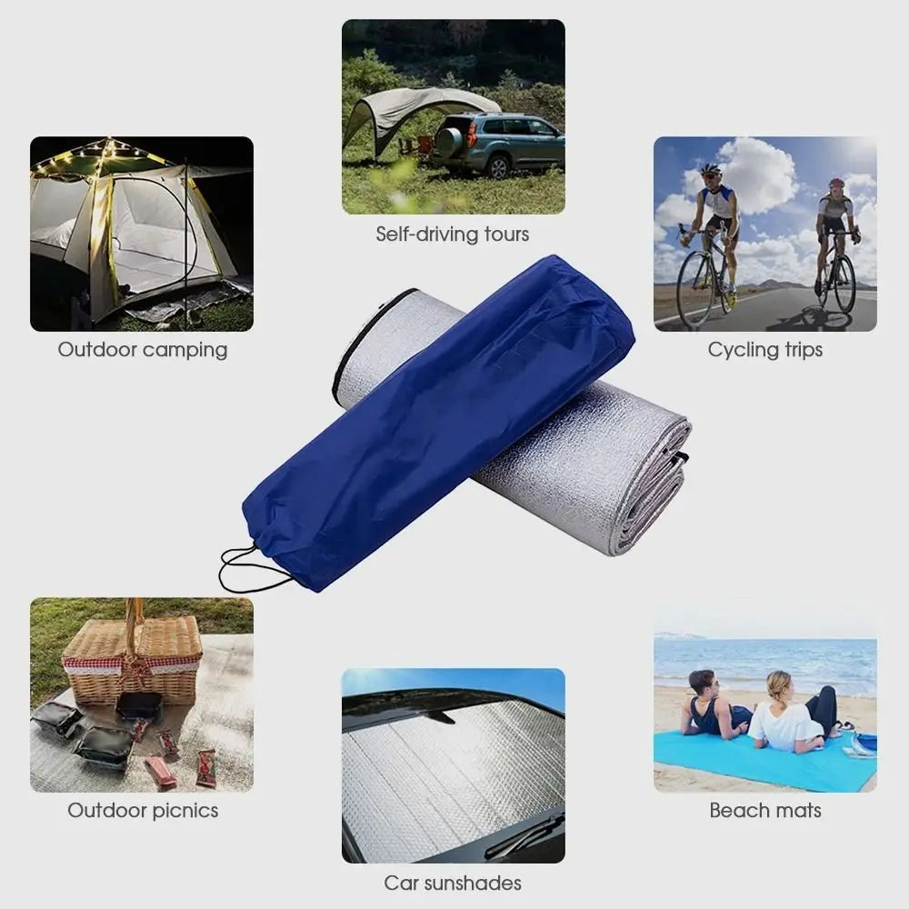 Thermal Camping Sleeping Mat - Ultralight Waterproof Insulated Foam Foil Pad for Outdoor Hiking & Tents