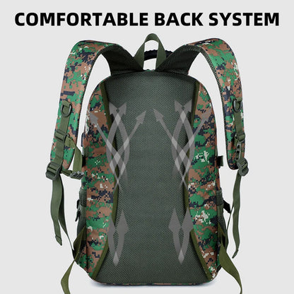USB Tactical Camping Backpack – Large Multi-Functional Hiking, Trekking & Laptop Rucksack for Outdoor Travel and Sports