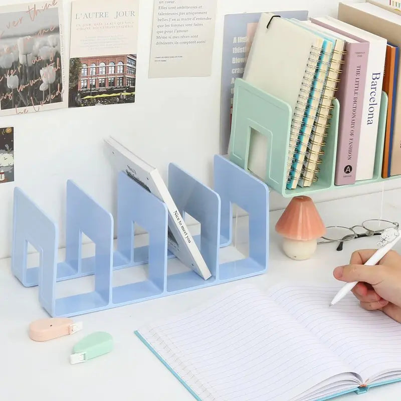 Multi-Function Bookshelf & Bookend Organizer – Desk Stand for Books, Magazines, CDs, Files, School & Office Supplies