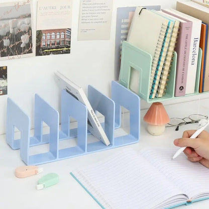 Multi-Function Bookshelf & Bookend Organizer – Desk Stand for Books, Magazines, CDs, Files, School & Office Supplies