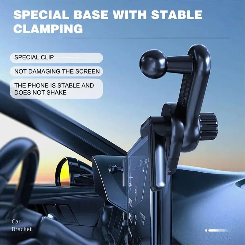 Universal Car Display Phone Holder - Dashboard Mount for Tesla, BYD & Zeekr Models