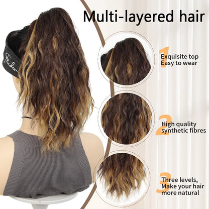 LUPU 14" Synthetic Curly Claw Clip-In Ponytail – Heat-Resistant Fashion Hair Extension for Daily Wear, Halloween & Holidays