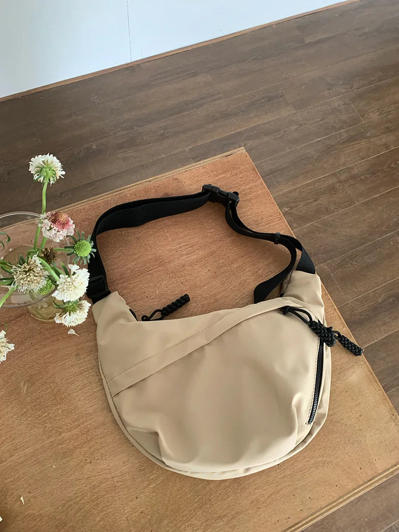 Large Capacity Nylon Crossbody Bag – Casual, Versatile Shoulder Bag for Commuting & Sports, Lightweight Hobo