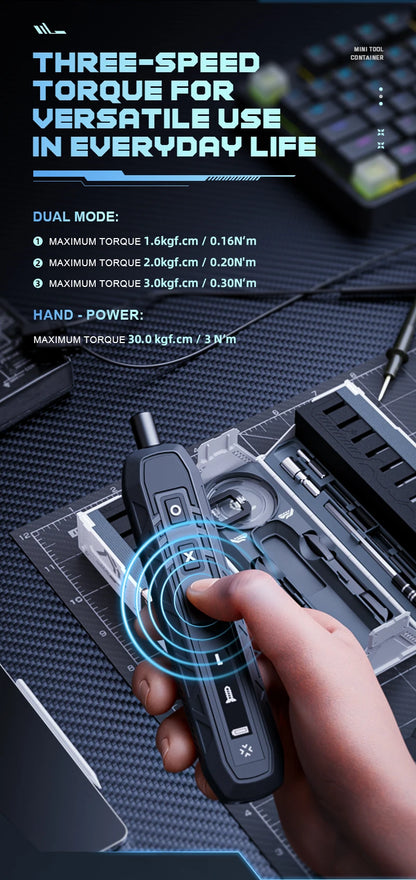 JAKEMY JM-8193 180-in-1 Electric Screwdriver Set – Precision Cordless Tool with Magnetic Bits for Phone, Glasses & Electronics Repair