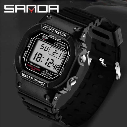 SANDA G-Style LED Digital Sports Watch - Unisex Shockproof Waterproof Military Wristwatch with Stopwatch for Men and Women
