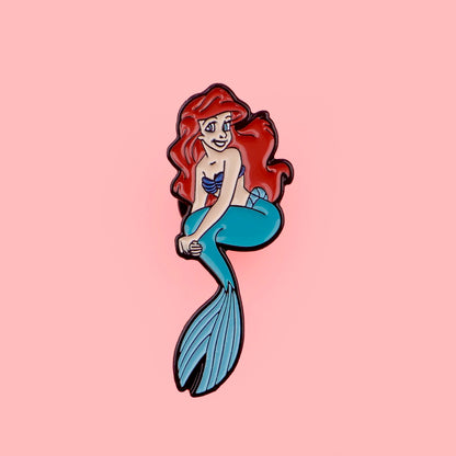 Mermaid Enamel Pins – Kawaii Fox Cartoon Brooches for Clothes, Backpacks & Gifts