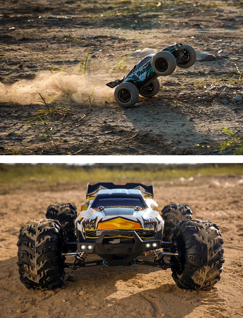1:16 4WD RC Car – 70KM/H High-Speed Drift Monster Truck with LED, Remote Control, 4x4 for Kids, WLtoys 144001