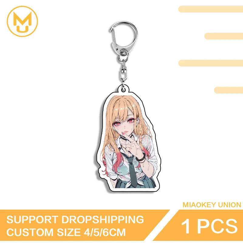Kitagawa Marin Acrylic Keychain - Double-Sided Transparent Anime Character Jewelry