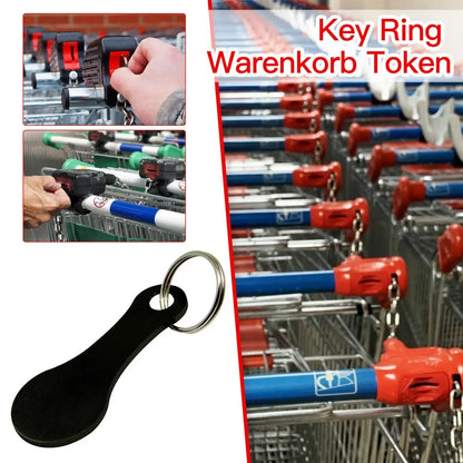 Shopping Cart Token Keychain – Portable Stainless Steel Key Ring for Daily Use Accessories