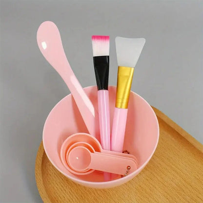 DIY Face Mask Mixing Tools - 7-Piece Facial Applicator Spatula Bowl & Spoon Set