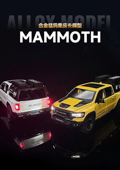 1:32 Dodge RAM 1000 TRX Mammoth Alloy Model Truck — Pull-Back with Sound & Light | Kids’ Collectible Birthday Gift