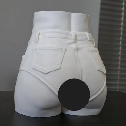 Slender Waist Model Pen Holder - 3D Printed Large-Capacity Pencil Cup for Office & Desktop Storage