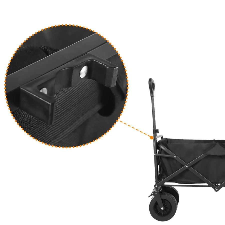 500lbs Heavy Duty Foldable Wagon — Portable Outdoor Utility Cart, Collapsible Shopping, Beach & Garden Pull Trolley