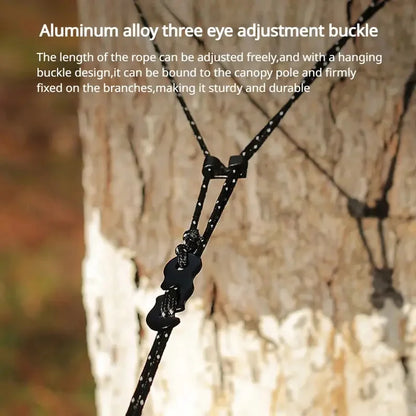 3M Outdoor Camping Retractable Clothesline — Laundry Drying Rope with 12 Bead Clips for Hanging Clothes