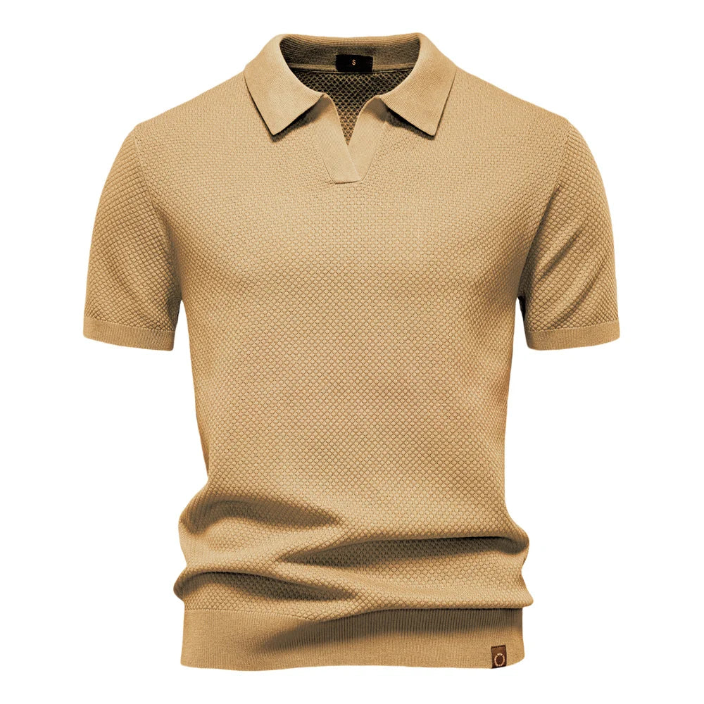 Men's Premium Golf Polo Shirt - 2025 Summer Solid Color Breathable Casual Collared Polo
