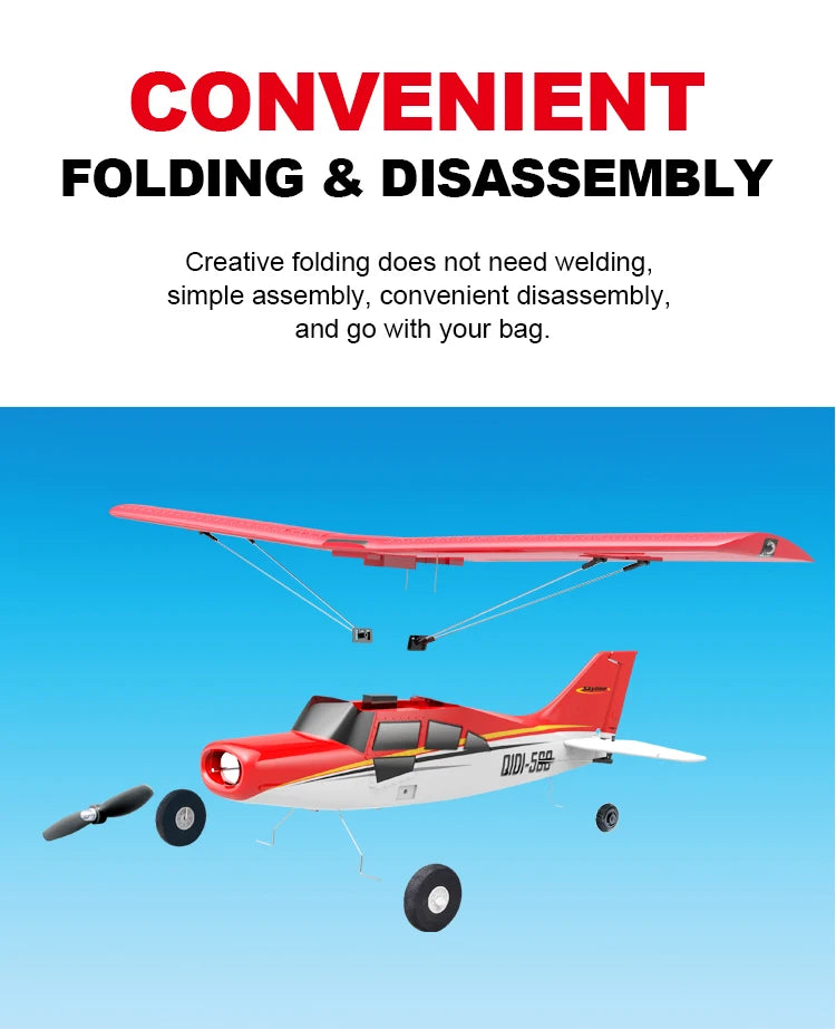 Qidi560 Moore M7 Off-Road RC Plane – 4CH Brushless Fixed-Wing Aircraft, EPP Foam, Remote Control Airplane Toy