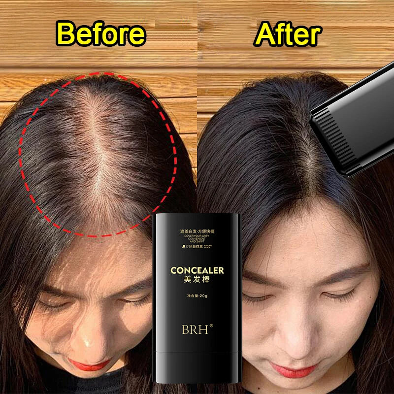 3-Color Hair Dye Stick – Disposable Gray Hair Covering for Roots, No Color Loss
