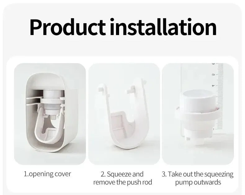 Automatic Toothpaste Dispenser & Toothbrush Holder – Wall-Mount Bathroom Accessories, Lazy Toothpaste Squeezer