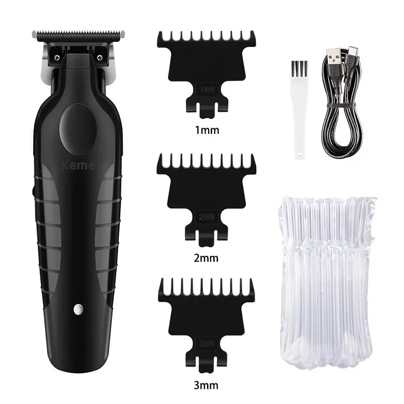 Kemei Professional Hair Clipper Kit – KM-2296, KM-2299, KM-1102 Electric Shaver & Cordless Trimmer for Men’s Hair Cutting