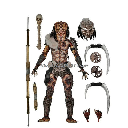NECA Predator Ultimate Action Figure – Shaman, Elder, Armored & Jungle Hunter Snake Vision Alien Collectible Model Toy Gift