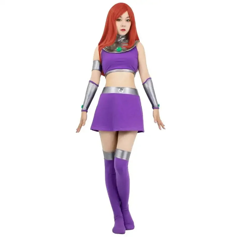 WENAM Princess Starfire Purple Costume for Women — Koriand’r Halloween & Theme Party Outfit