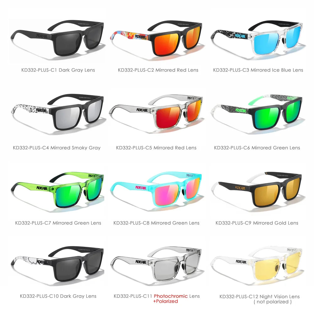 KDEAM Large Size Polarized Men’s Sunglasses – Photochromic Night Vision Oversized Fashion Shades for Men & Women, 154mm Width