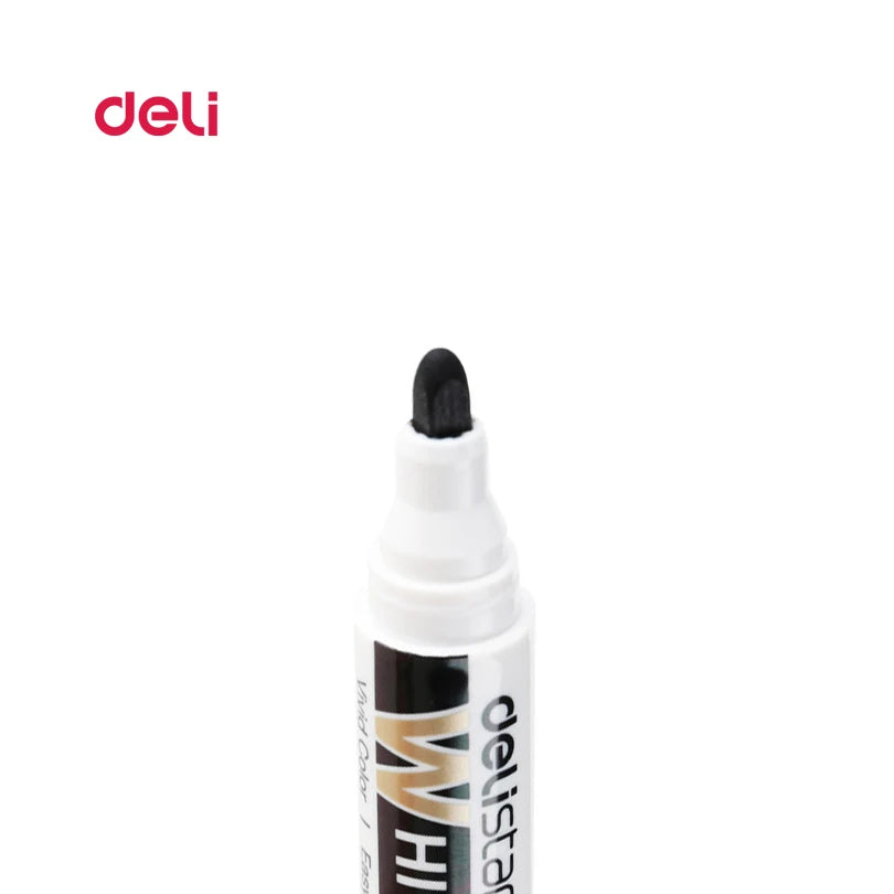 Deli Erasable Whiteboard Marker Pen Set – Dry Erase Office Marker with Ink Bottle, Blue/Black/Red for Whiteboard & Blackboard