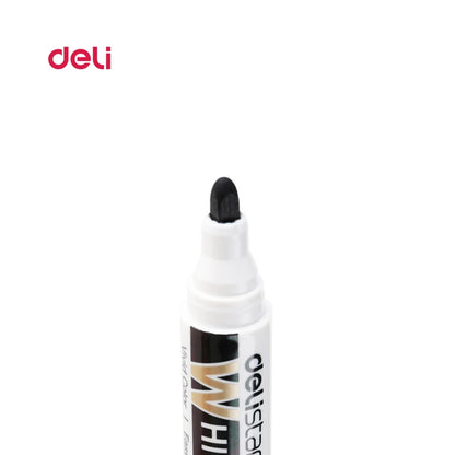 Deli Erasable Whiteboard Marker Pen Set – Dry Erase Office Marker with Ink Bottle, Blue/Black/Red for Whiteboard & Blackboard