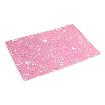 80x120cm 4-Layer Cartoon Dino Diaper Changing Mat – Waterproof Washable Pad for Baby Care & Menstrual Use