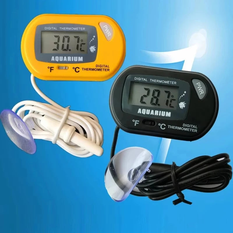 Waterproof Digital Aquarium Thermometer – Suction Cup Temperature Gauge for Fish Tanks & Reptiles