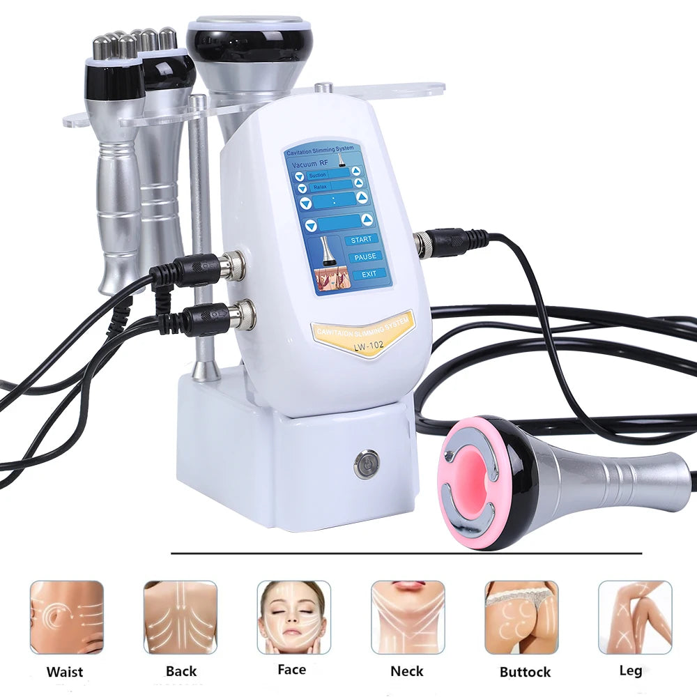 40K Cavitation 4 in 1 Ultrasonic RF Machine – Body Shaping, Weight Loss, Skin Tightening & Facial Lifting Device
