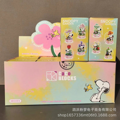 Genuine Snoopy Blind Box Toy — Cartoon Supermarket & Garden Furniture Building Blocks for Kids