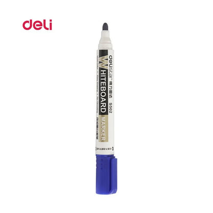 Deli Erasable Whiteboard Marker Pen Set – Dry Erase Office Marker with Ink Bottle, Blue/Black/Red for Whiteboard & Blackboard