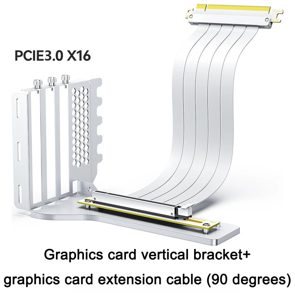 PCIe 3.0/4.0 x16 Vertical GPU Holder Kit - Graphics Card Riser Bracket Support for ATX & Micro ATX PC Cases