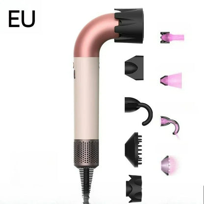 EU High-Speed Leafless Hair Dryer – Negative Ion Salon Diffuser Nozzle for Precise Styling
