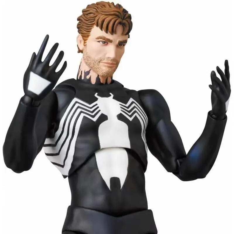 CT 1/12 Spider-Man MAFEX 147 Black Suit Venom Action Figure 6" Anime Model Toy Collectible