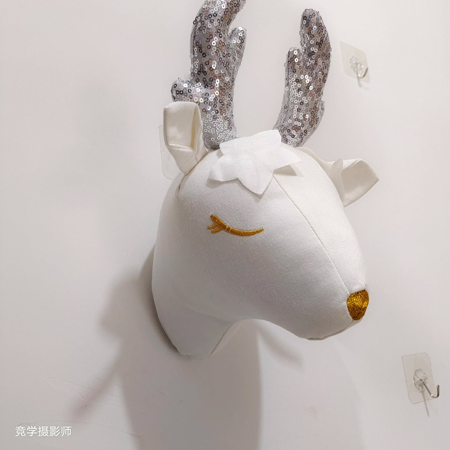 Handmade 3D Felt Animal Heads — Elephant & Swan Wall Hanging Decor for Nursery & Kids’ Bedroom