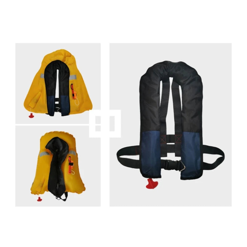 Professional Self-Inflatable Fishing Vest – 150N/100N Life Jacket for Adults, Manual & Auto Water Sports