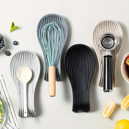 Silicone Spoon Holder & Utensil Rest – Heat-Resistant Kitchen Storage Shelf for Cooking Tools & Accessories