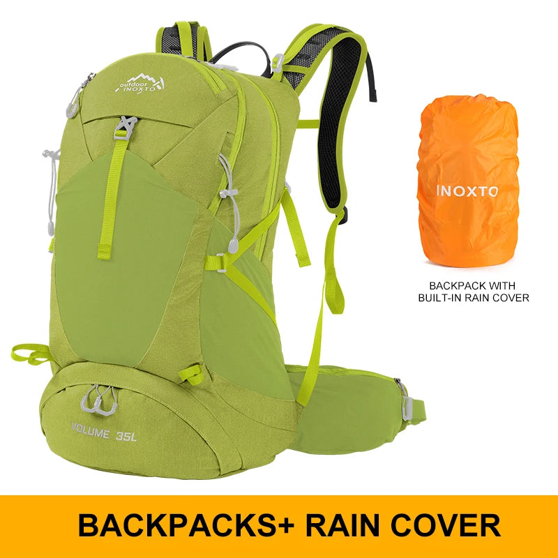 35L Mountaineering Backpack - Waterproof Outdoor Sports Bag for Men & Women, Camping & Hiking Rain Gear