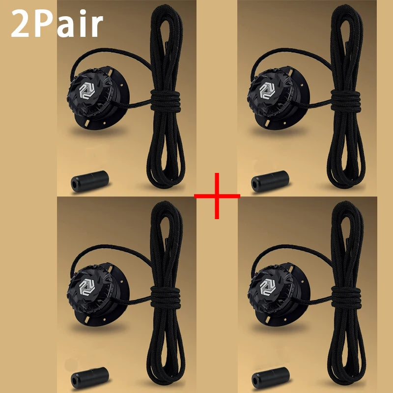 Swivel Buckle No-Tie Shoelaces - Automatic Elastic Laces for Kids & Adults, 1–2 Pair Shoe Accessories