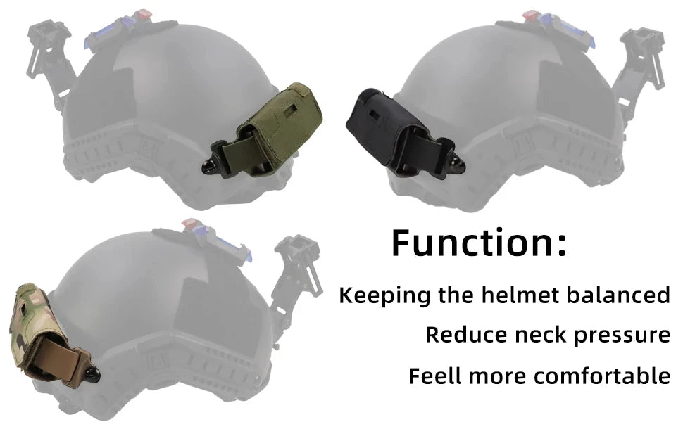 BOOIU Tactical Helmet Counterweight Bag – Balance Kit with 5 Counter Blocks for OPS FAST PJ MH Helmets