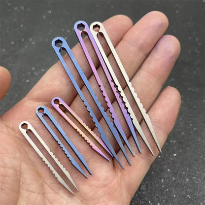 Titanium TC4 Clip Tweezers – EDC Multipurpose Precision Pick-Up Clamping Tool for Outdoor & Maintenance, 6 Colors