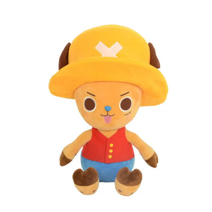 25CM One Piece Anime Plush Toys - Luffy, Chopper, Ace and Zoro Cute Stuffed Character Dolls for Fans and Gifts