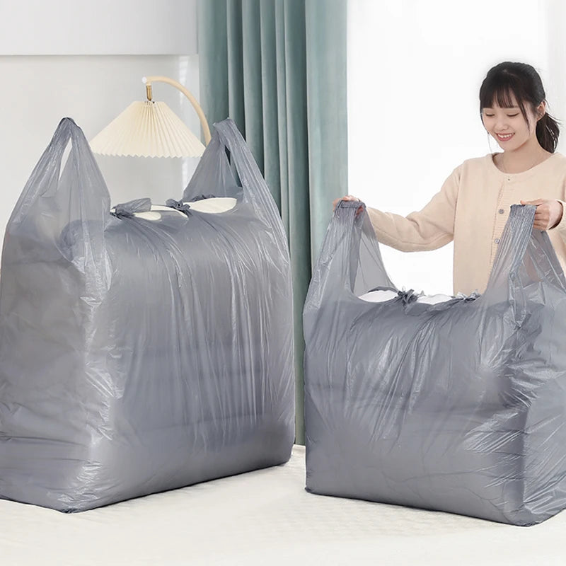 10PCS Large Plastic Storage Bags — Thick Moving & Organizer Bags for Clothes, Toys, Bedding, Duvets