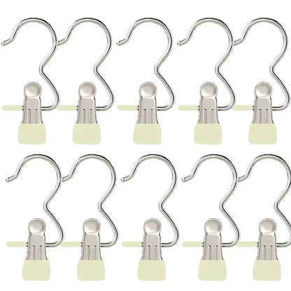 Stainless Steel Laundry Clips - 10/20/30PCS Portable Clothes Pegs for Hanging Clothes, Socks & Pants