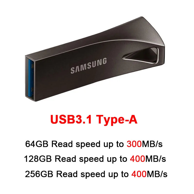 Samsung USB 3.1 Flash Drive - Type-C Metal Pen Drive 64GB–512GB High-Speed Memory Stick