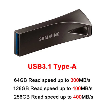 Samsung USB 3.1 Flash Drive - Type-C Metal Pen Drive 64GB–512GB High-Speed Memory Stick