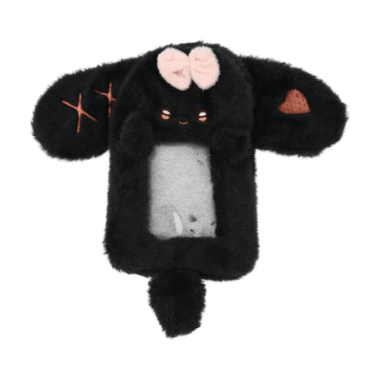Little Devil Plush Card Holder - Cute Student ID, Bus Card & Photo Card Protector Pendant Case