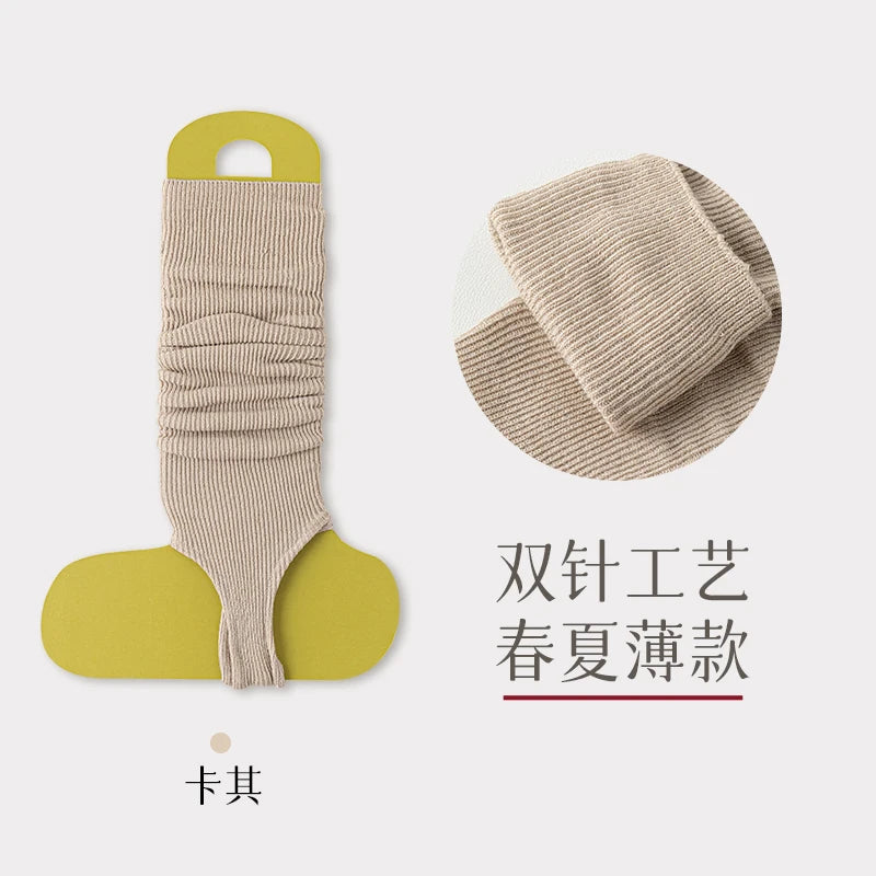 Spring & Summer Thin Knitted Leg Warmers – Trendy Comfortable Calf Socks & Foot Warmers, Red Stockings